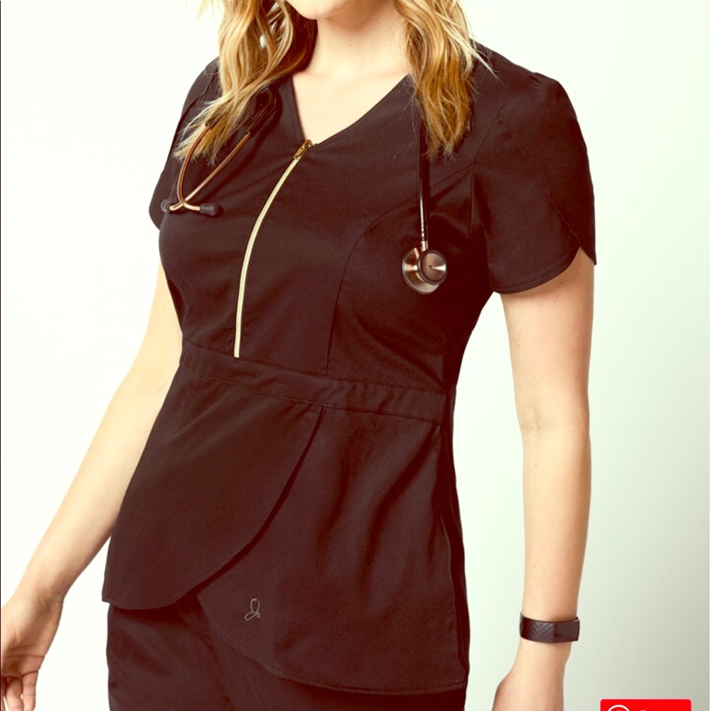 Januu black scrub top